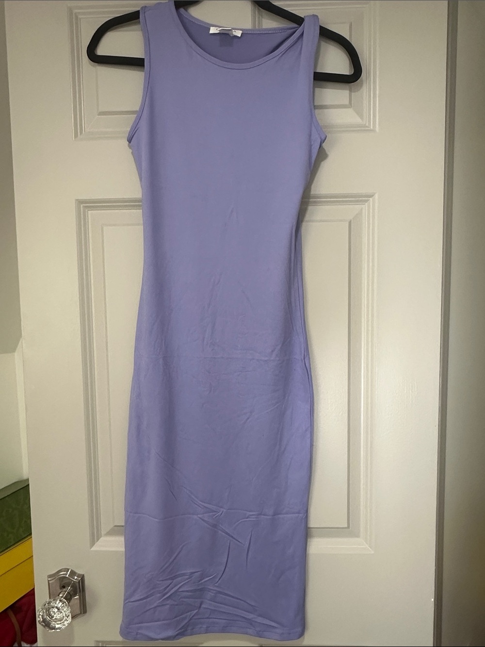 Sleeveless Lavender Bodycon Midi Dress - Women